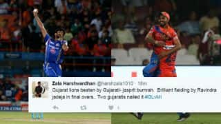 IPL 2017: Twitterati go berserk after Jasprit Bumrah, Ravindra Jadeja's sensational feats in Gujarat Lions (GL) vs Mumbai Indians (MI) match